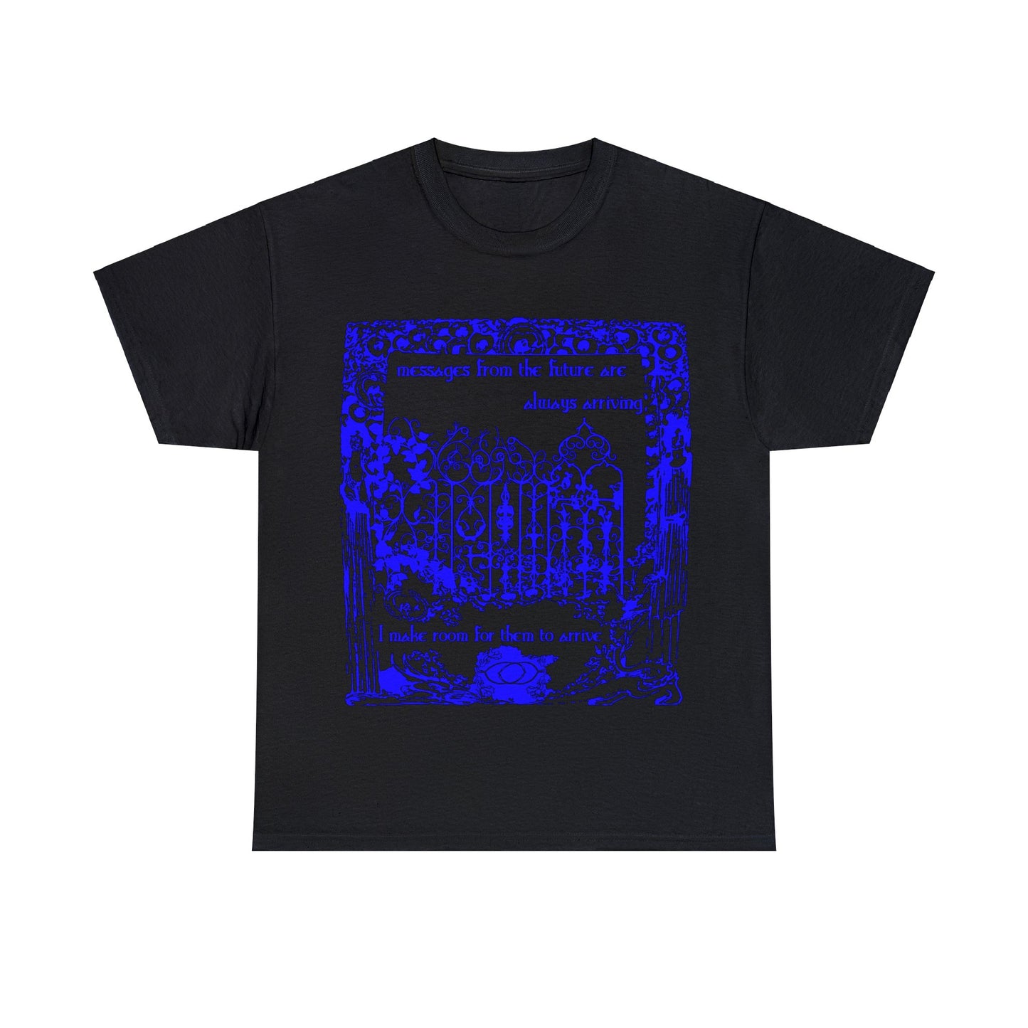 Messages From The Future Tee - Blue ink