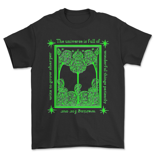 The Universe Is Full Tee - Green ink