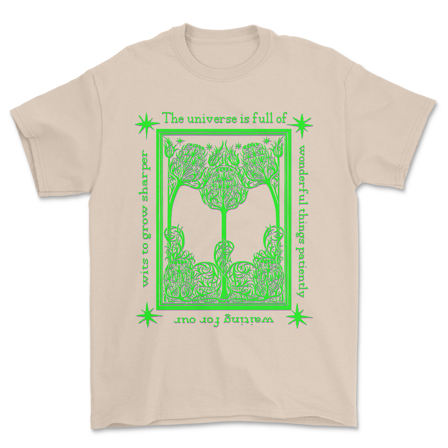 The Universe Is Full Tee - Green ink