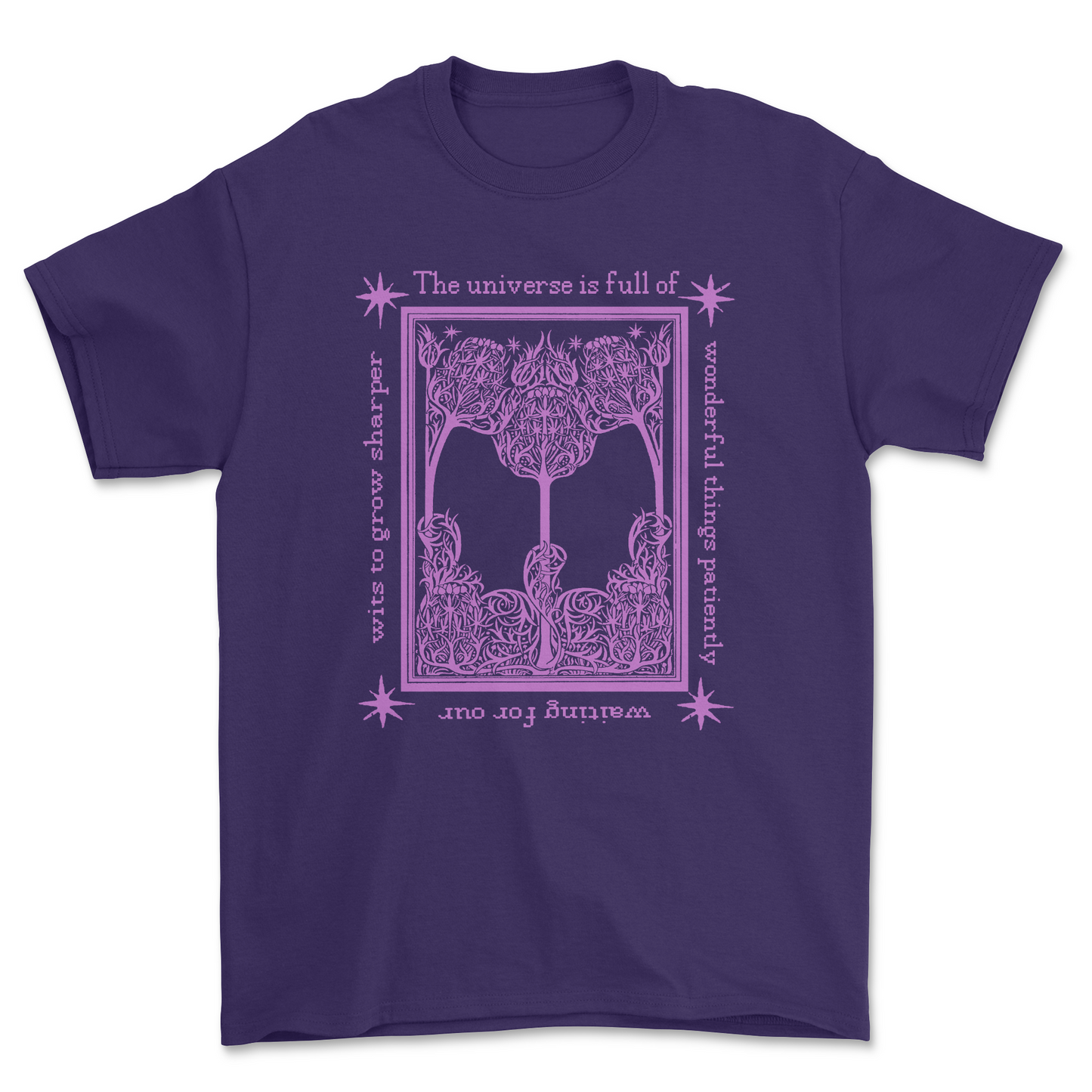 The Universe Is Full Tee - Pink ink