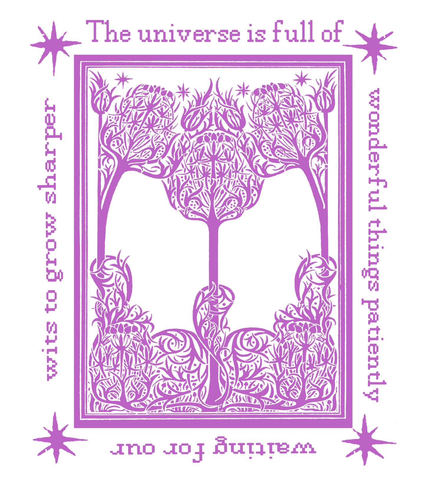 The Universe Is Full Tee - Pink ink